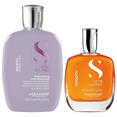SHAMPOO ANTI FRIZZ ALFAPARF MILANO EMPHASEASDLS009 250ML SIN SAL + ACEITE SMOOTH - 1