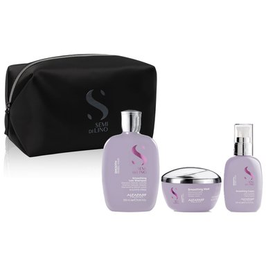 SHAMPOO ANTI FRIZZ ALFAPARF MILANO EMPHASEASDLS010 250ML SIN SAL + MASCARILLA + CREMA SMOOTH - 1