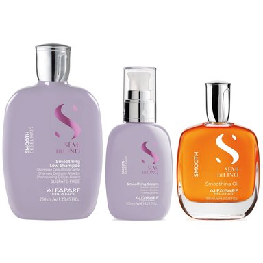 SHAMPOO ANTI FRIZZ ALFAPARF MILANO EMPHASEASDLS012 250ML SIN SAL + CREMA + ACEITE SMOOTH - 1