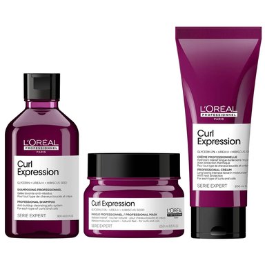 SHAMPOO LOREAL PROFESSIONNEL EMPHASELOCE025 300ML EN GEL + MASCARILLA + CREMA LOREAL CURL EXPRESSION - 1
