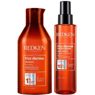 SHAMPOO ANTI FRIZZ REDKEN EMPHASERDKFD010 300ML + SÉRUM INSTANT DEFLATE FRIZZ DISMISS - 1