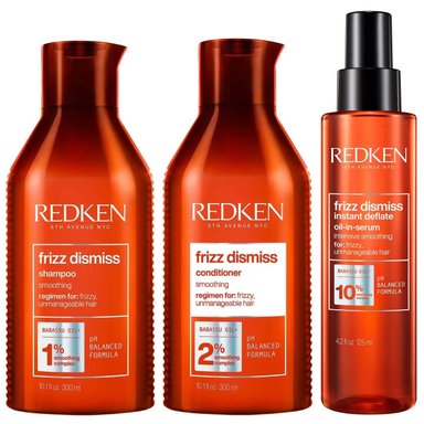 SHAMPOO REDKEN EMPHASERDKFD015 300ML + ACONDICIONADOR + SÉRUM FRIZZ DISMISS - 1