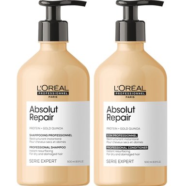 SHAMPOO LOREAL PROFESSIONNEL EMPHASELOARL016 REPARADOR 500ML + ACONDICIONADOR 500ML LOREAL ABSOLUT REPAIR - 1
