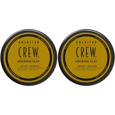 CERA AMERICAN CREW DÚO MOLDING CLAY FIJACIÓN FUERTE Y BRILLO MEDIO MEN - 1