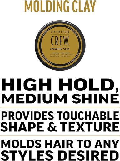 CERA AMERICAN CREW DÚO MOLDING CLAY FIJACIÓN FUERTE Y BRILLO MEDIO MEN - 5