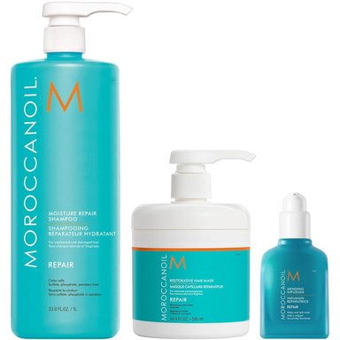 SHAMPOO MOROCCANOIL 1000ML REPARADOR + MASCARILLA + INFUSIÓN REPAIR - 1