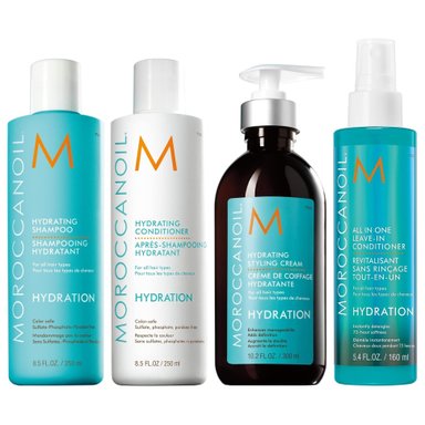 SHAMPOO MOROCCANOIL 250ML + ACONDICIONADOR + CREMA + SPRAY HYDRATION - 1