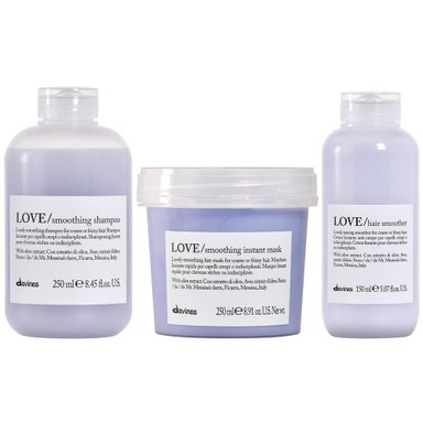 SHAMPOO 250ML + MASCARILLA + CREMA DAVINES LOVE SMOOTHING - 1