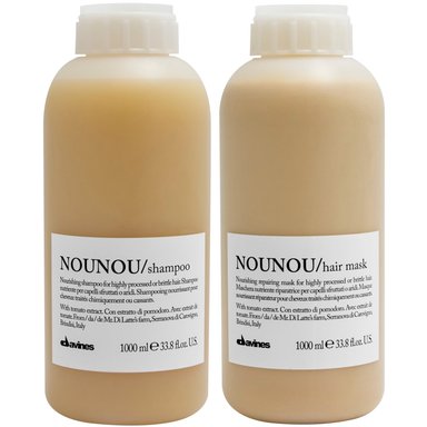 SHAMPOO NUTRITIVO 1000ML + MASCARILLA DAVINES NOUNOU - 1