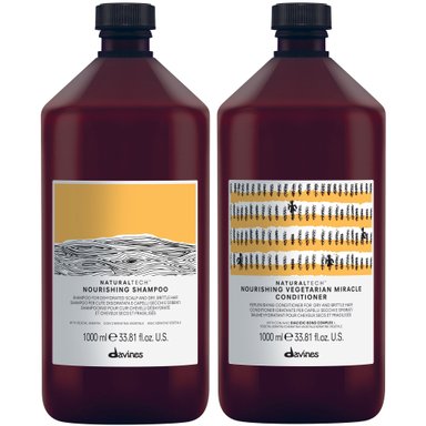 SHAMPOO NUTRITIVO 1000ML + ACONDICIONADOR DAVINES NOURISHING - 1