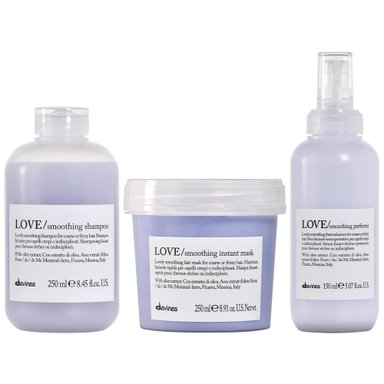 SHAMPOO 250ML + MASCARILLA + SÉRUM DAVINES LOVE SMOOTHING - 1