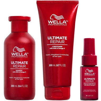 SHAMPOO 250ML+ ACONDICIONADOR+ MIRACLE HAIR 30ML WELLA ULTIMATE REPAIR - 1