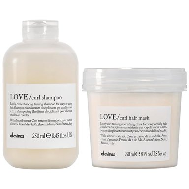 SHAMPOO ELASTIZANTE 250ML + MASCARILLA DAVINES LOVE CURL - 1