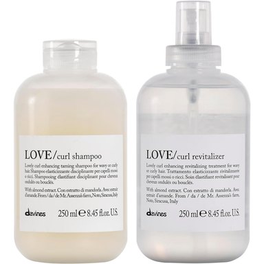 SHAMPOO ELASTIZANTE 250ML + REVITALIZER DAVINES LOVE CURL - 1