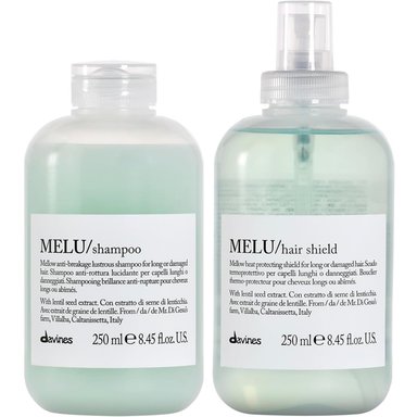 SHAMPOO ANTI-ROTURA + SPRAY HAIR SHIELD PROTECTOR TÉRMICO DAVINES MELU - 1