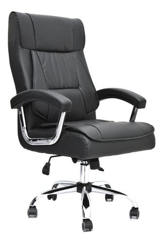 SILLA DE ESCRITORIO BONNO BOREAL NEGRO CON CABECERO