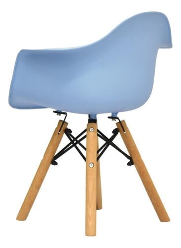 SILLA DE DISEÑO BONNO EAMES PARA NIÑOS CELESTE CON BRAZOS - 4