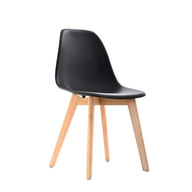 SILLA DE DISEÑO BONNO EMA TAPIZ NEGRO