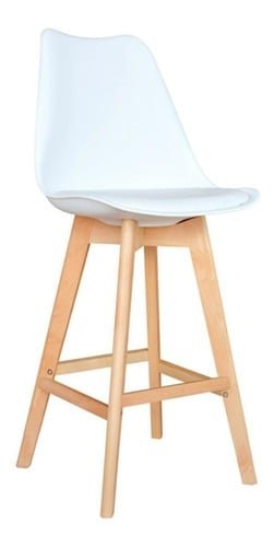 BANCO PARA BAR EMA FIJO BLANCO BONNO