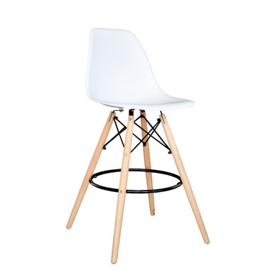 BANCO PARA BAR BONNO EAMES FIJO BLANCO - 1