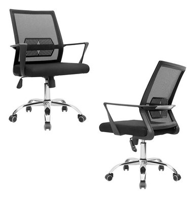 SET X 2 SILLA DE ESCRITORIO BONNO LYN NEGRO