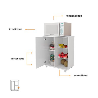 MUEBLE DE COCINA BONNO VITA 3 REPISAS BLANCO - 4
