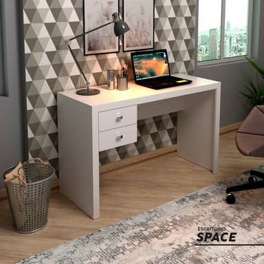 ESCRITORIO DE MELAMINA BONNO SPACE 46.5 CM X 117 CM BLANCO - 5