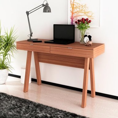 ESCRITORIO DE MELAMINA BONNO FERREL 45 CM X 120 CM ALMENDRA - 3