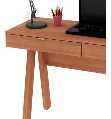 ESCRITORIO DE MELAMINA BONNO FERREL 45 CM X 120 CM ALMENDRA - 5
