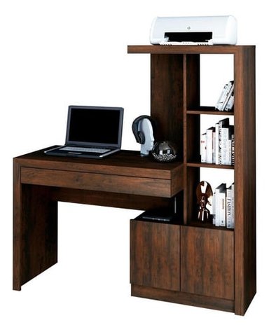 ESCRITORIO DE MELAMINA BONNO NOLAN 46,5 CM X 90 CM RUSTICO