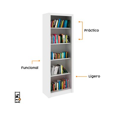 LIBRERO BIBLIOTECA CAMERON BLANCO BONNO - 2