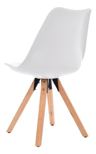 SILLA DE DISEÑO BONNO EMA II CUERO BLANCO - 5