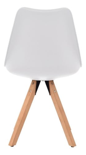 SILLA DE DISEÑO BONNO EMA II CUERO BLANCO - 6