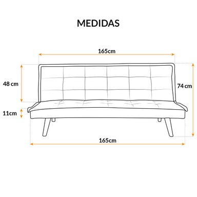 FUTON FLORENCIA NEGRO BONNO - 3