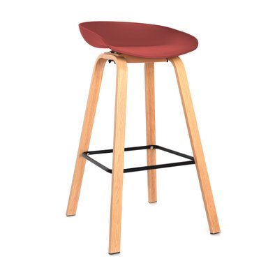 SILLA BAR BONNO BANCO MISURI FIJO ROJO