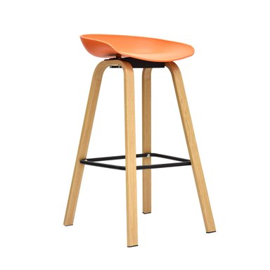 SILLA BAR BONNO BANCO MISURI FIJO METAL NARANJA