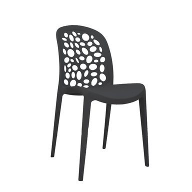 SILLA DE DISEÑO BURBUJA NEGRO BONNO