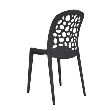 SILLA DE DISEÑO BURBUJA NEGRO BONNO - 4