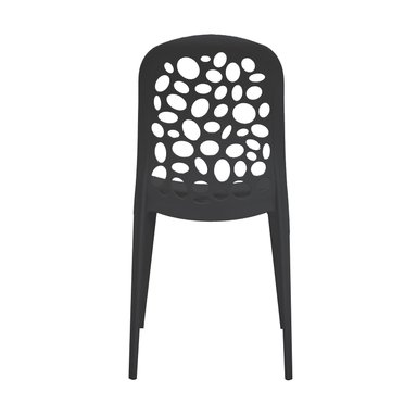 SILLA DE DISEÑO BURBUJA NEGRO BONNO - 5