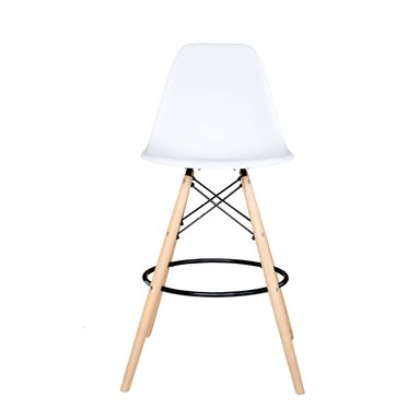 SILLA BAR BONNO BANCO EAMES FIJO BLANCO - 2