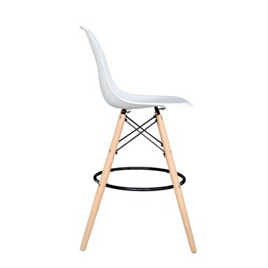 SILLA BAR BONNO BANCO EAMES FIJO BLANCO - 3