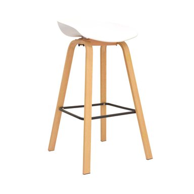 SILLA BAR BONNO BANCO MISURI FIJO 65 CM BLANCO - 1