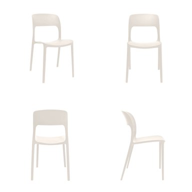 SET X 4 SILLA DE DISEÑO OBI BLANCA BONNO