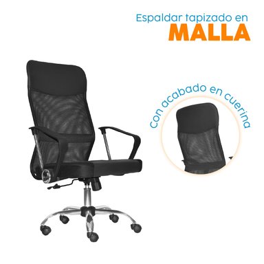 SILLA DE ESCRITORIO SEUL BE NEGRO BONNO - 3