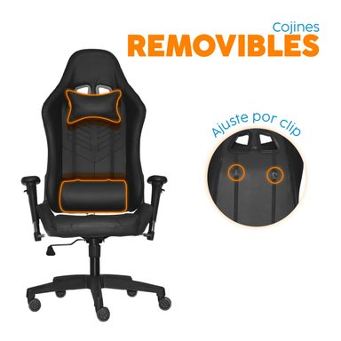 SILLÓN GAMER SAIL PU NEGRO ERGONÓMICO BONNO - 4