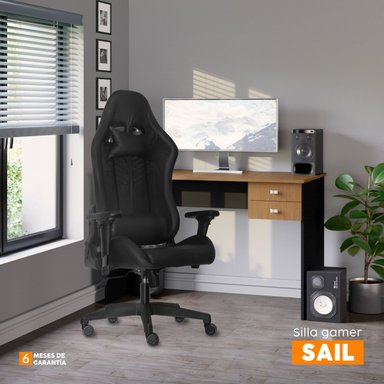 SILLÓN GAMER SAIL PU NEGRO ERGONÓMICO BONNO - 6