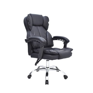 SILLA DE OFICINA CON CABECERO DELTA CON REPOSAPIÉS NEGRO BONNO - 2