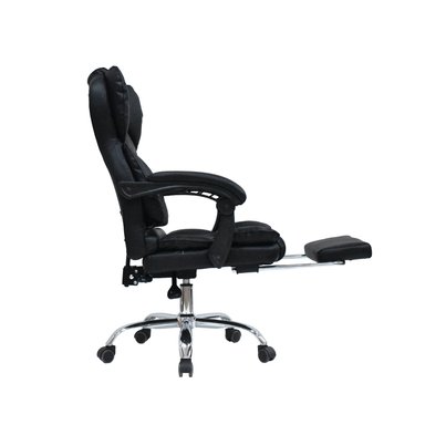 SILLA DE OFICINA CON CABECERO DELTA CON REPOSAPIÉS NEGRO BONNO - 3