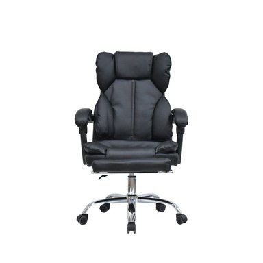 SILLA DE OFICINA CON CABECERO DELTA CON REPOSAPIÉS NEGRO BONNO - 5