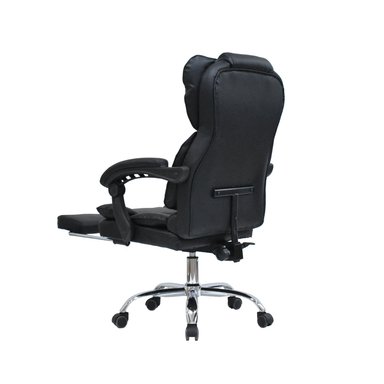 SILLA DE OFICINA CON CABECERO DELTA CON REPOSAPIÉS NEGRO BONNO - 7
